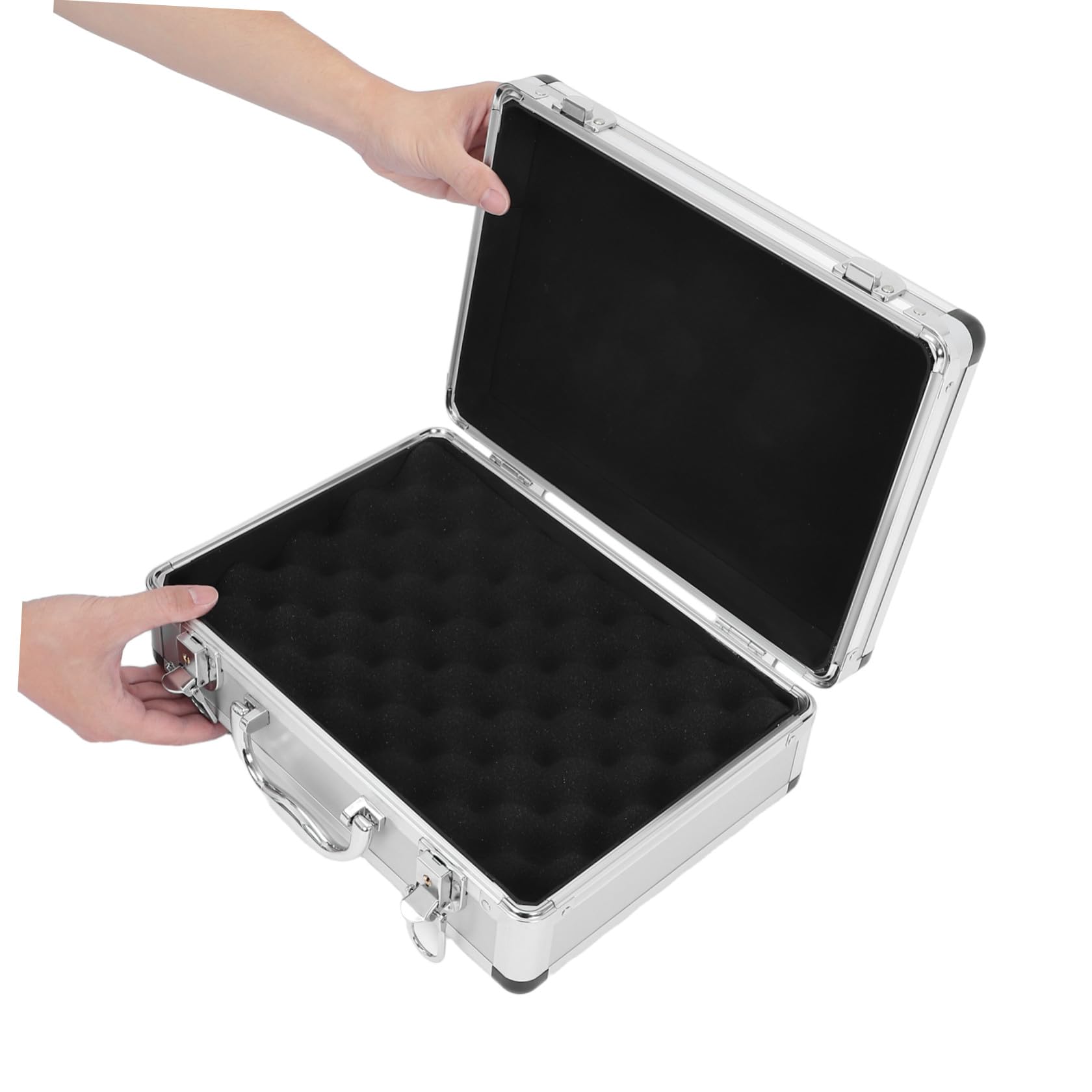 KALLORY Malette Rangement Outils Aluminium 32X23X11Cm avec Serrure À Code Valise De Rangement pour Outils Portatifs pour Maison Et Bricolage