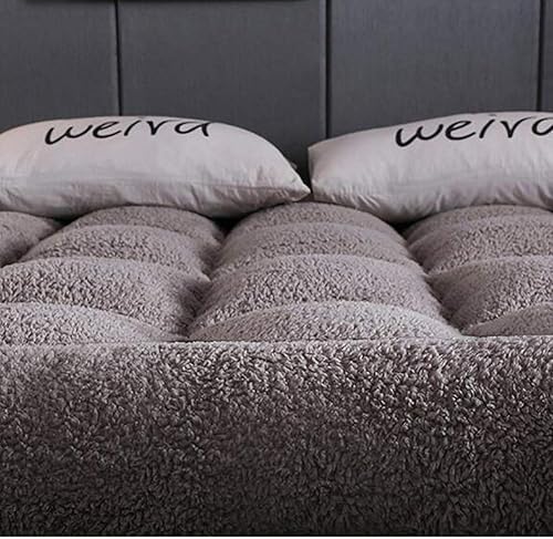 Miniatura 4 de Colchón de futón de franela de felpa, tatami japonés, cubrecolchón antideslizante grueso y transpirable, tapete para dormir para dormitorio de