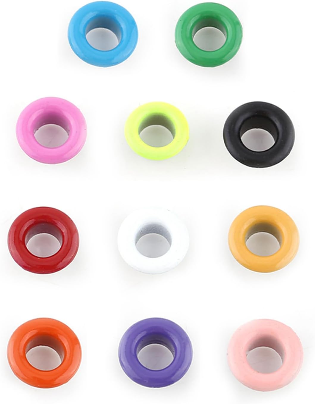 Cyrank 100 Sets of Eyelets and Grommets, 5mm Metal Grommets Kit Metal Eyelets Set for DIY Shoes Clothes Crafts Bag(Colorful)