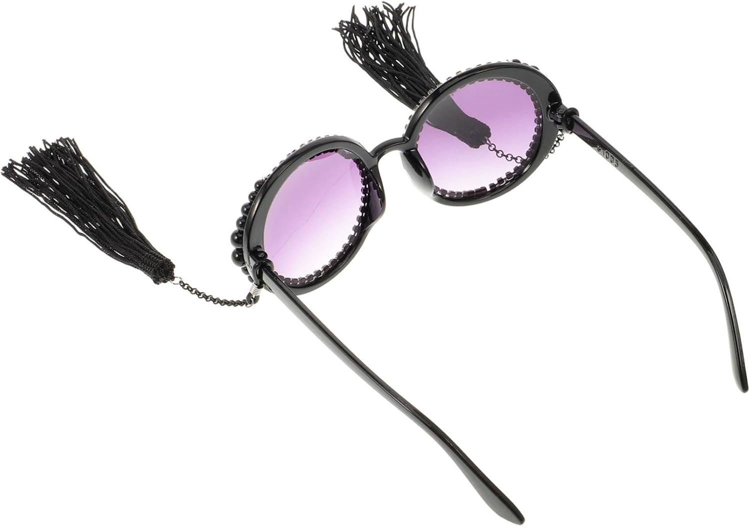Vintage Round Retro Sunglasses Tassels and Stylish Eyewear for Parties Birthdays and Photo Shoots Unique Goth Glasses for Men and Women