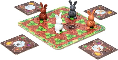 Miniatura 4 de SmartGames Juego de mesa de estrategia Grabbit con conejos y zanahorias Adventure a partir de 4 años