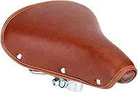 Assento de Bicicleta Com Mola de Rebites Marrons Macios, Selim de Bicicleta de Couro PU para Ciclismo Confortável de Longa Distância, Com Design Ergonômico, Adequado para a