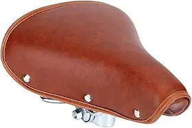 Assento de Bicicleta Com Mola de Rebites Marrons Macios, Selim de Bicicleta de Couro PU para Ciclismo Confortável de Longa Distância, Com Design Ergonômico, Adequado para a
