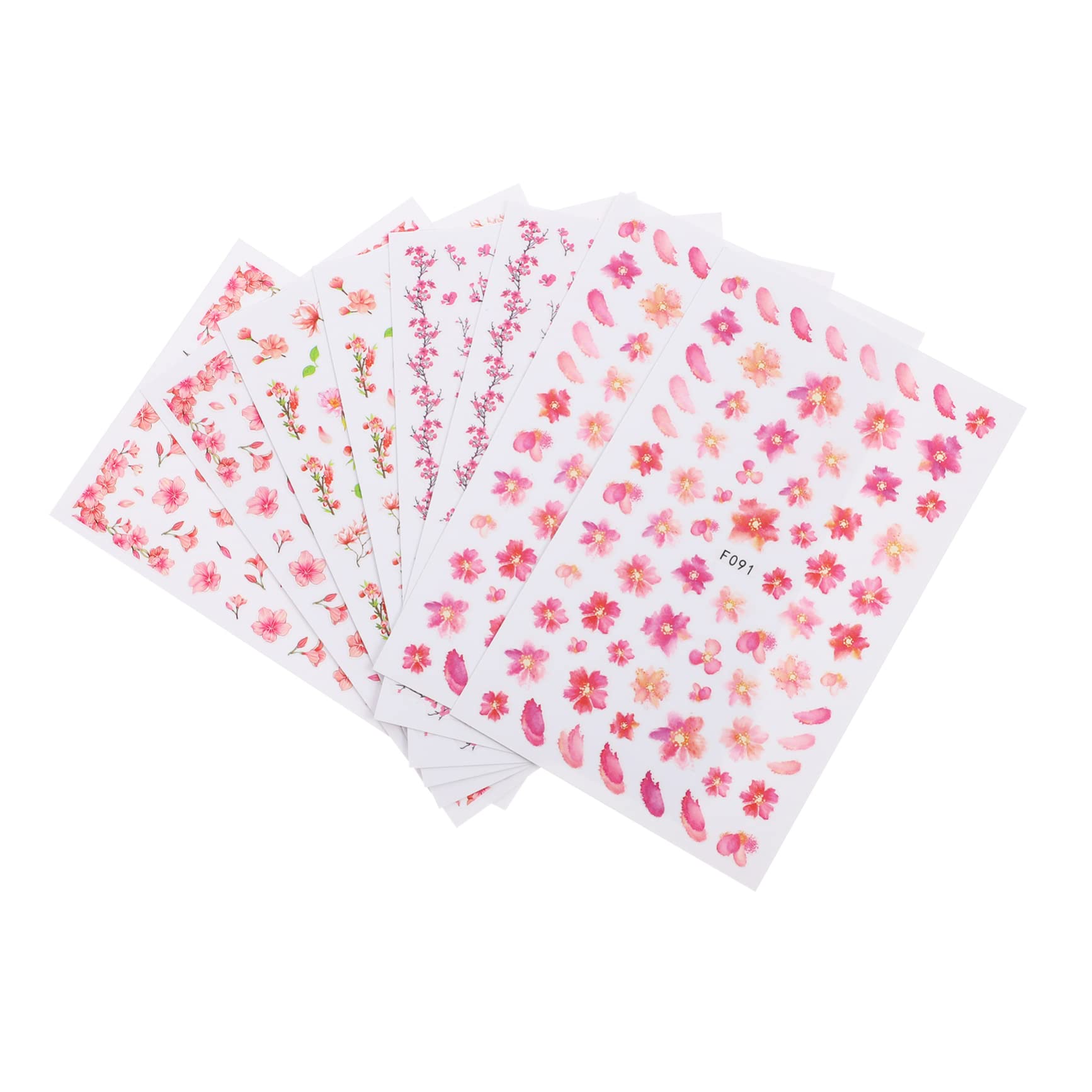 Healvian 32hojas Pegatinas De Uñas Autoadhesivas De Calcomanías De Arte De Uñas Para Decoración Para Acrílicas y Gel Para Salones y Uso Casa