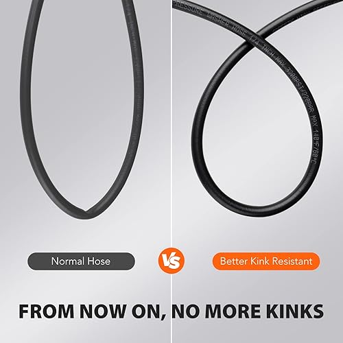 Miniatura 7 de Manguera de lavado a presión 3200 PSI 50 pies x 14 pulgadas, repuesto de manguera flexible para arandelas eléctricas, rosca de latón M22-0.551 in