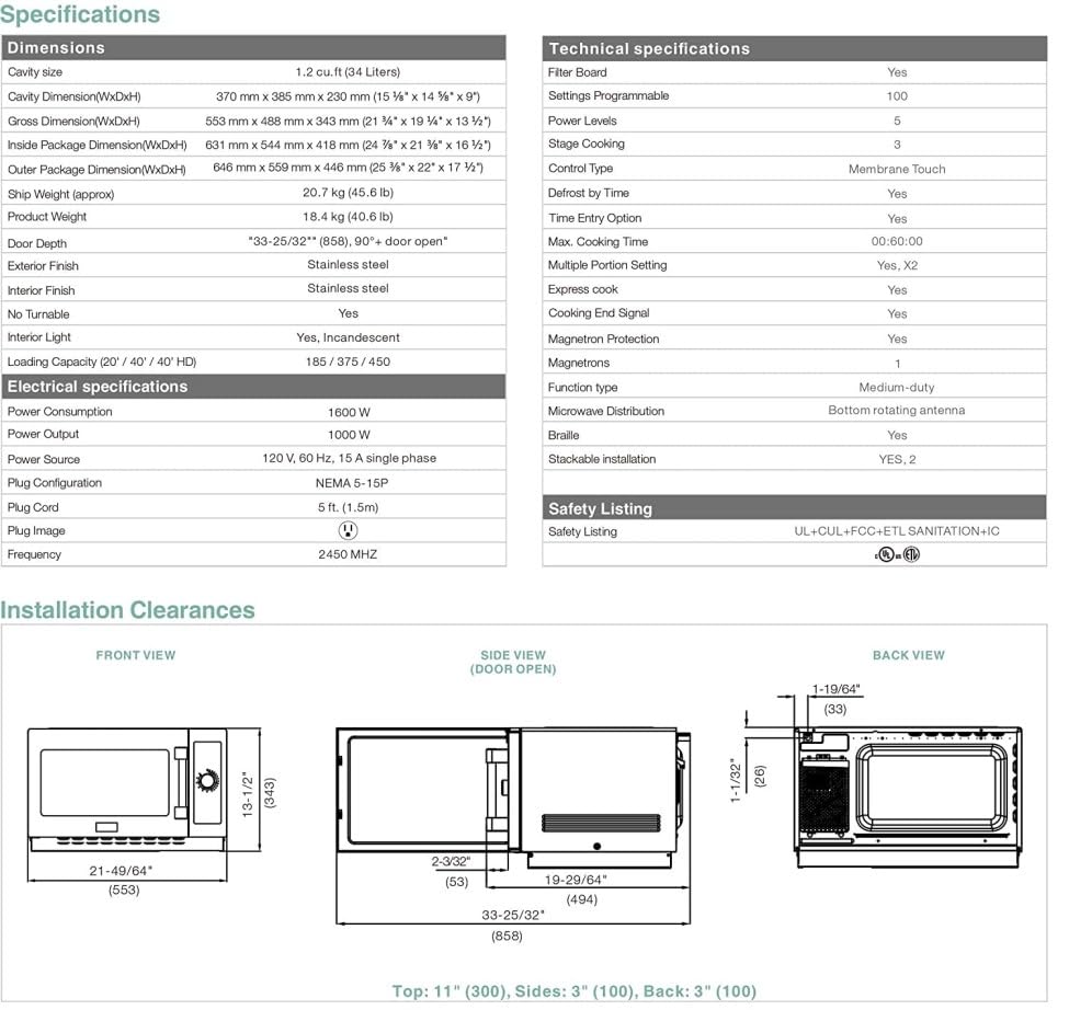 Commercial-Microwave-Oven-NSF-Certified-Countertop-110V-1000W-Capacity-13-Cuft-Heavy-duty-for-restaurant-1034N1A