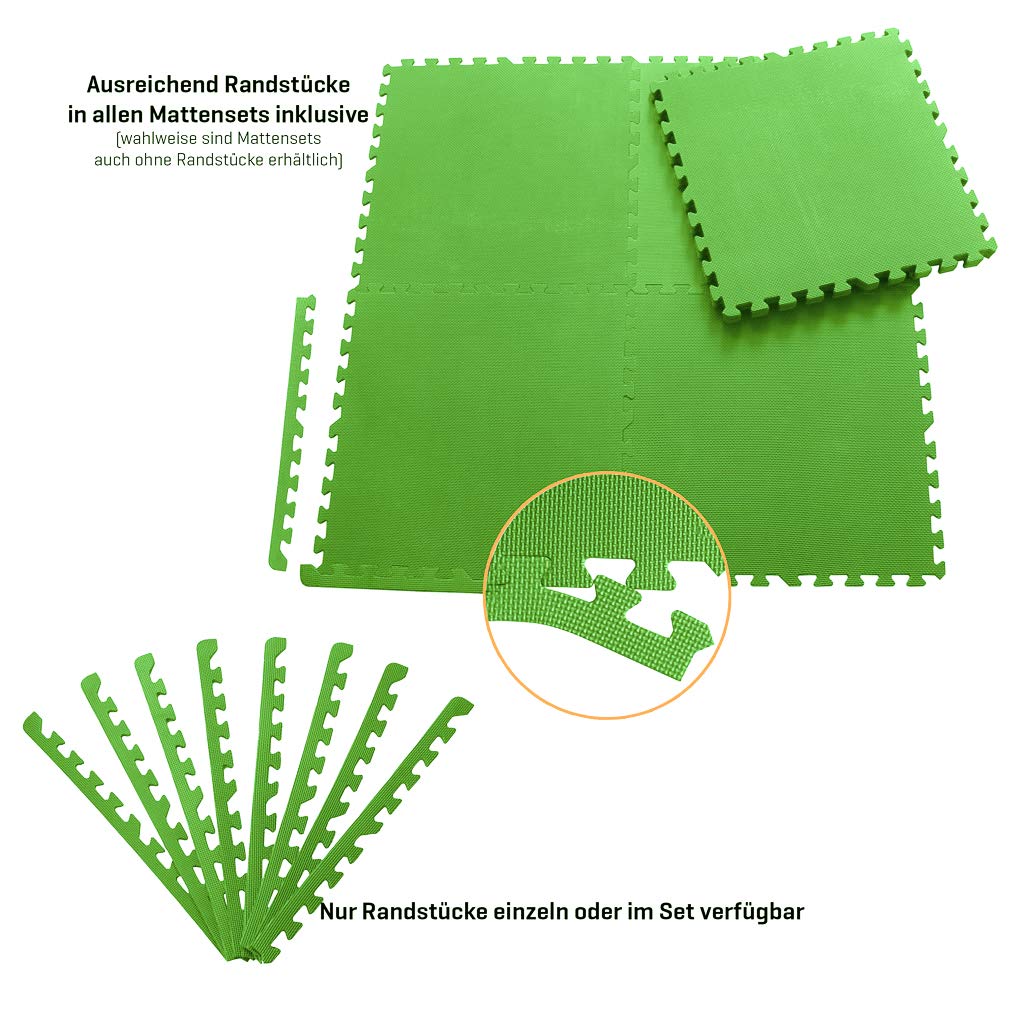 Sporttrend 24® Beschermende mattenset 4-72-delig in zwart en andere kleuren 60x60x1 cm | vloerbeschermingsmat onderlegmat puzzelmat voor fitnessapparaten sporttoestellen trainingsapparaten Sporttrend 24® Beschermende mattenset 4-72-delig in zwart en andere kleuren 60x60x1 cm | vloerbeschermingsmat onderlegmat puzzelmat voor fitnessapparaten sporttoestellen trainingsapparaten