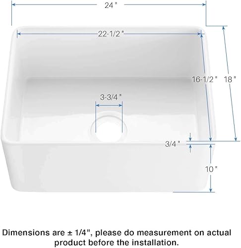 Miniatura 2 de Fregadero de cocina frontal de 24 pulgadas con rejilla inferior y colador
