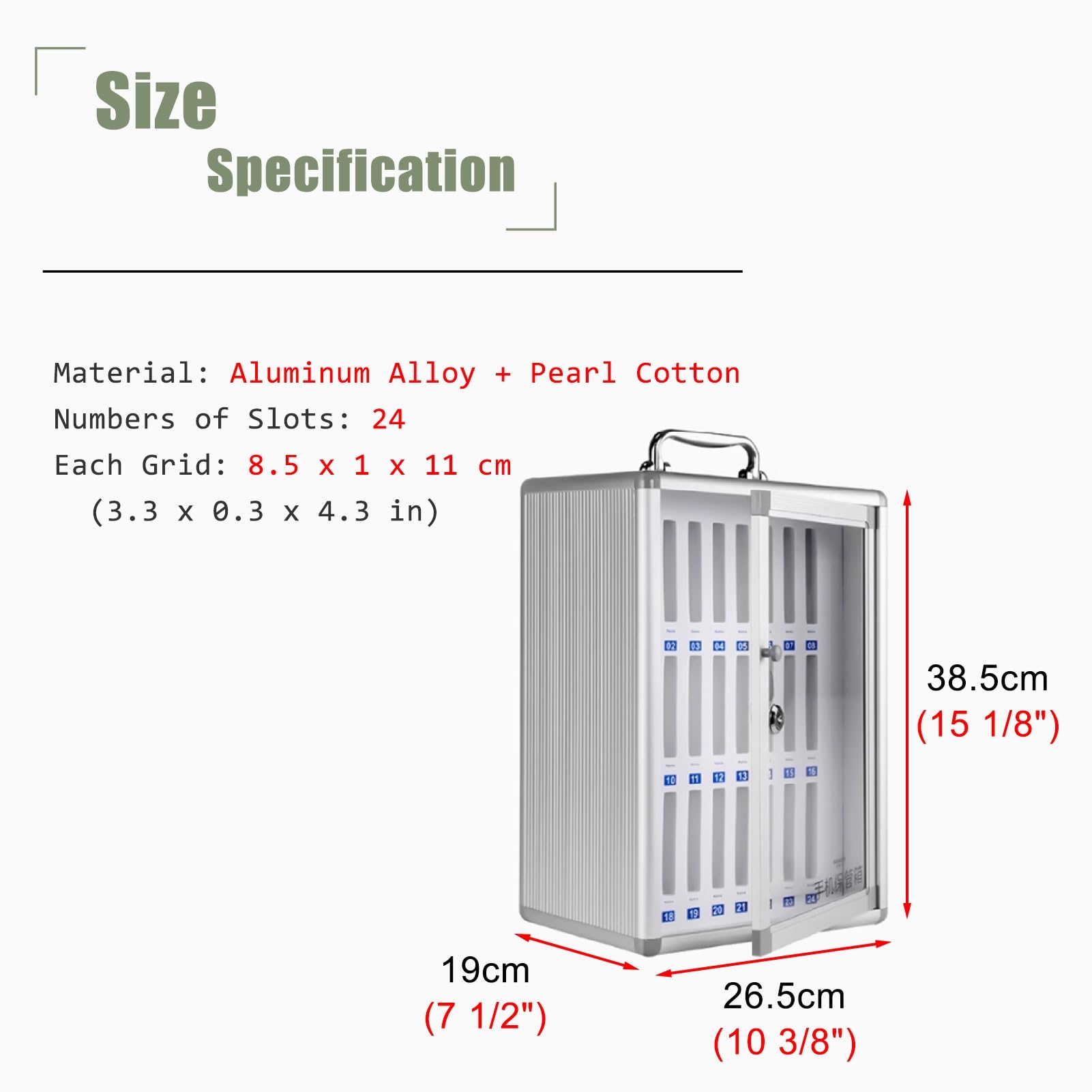 Telefono portatile in alluminio - 60 slot 48 scomparti Design pratico per le aziende Soluzione di archiviazione ideale per dispositivi mobili efficiente e salvaspazio.