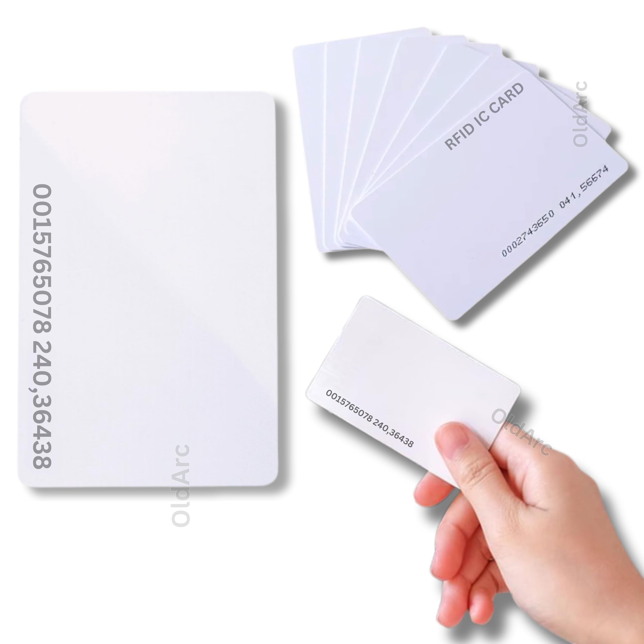 OldArc RFID Cards 10 Pcs | 125khz Proximity Card RFID | Thin Printable PVC Access Card For Office Attendance | Pack of 10 Contactless IC Card For essl Access Control Keycard Lock | Read Only RFID Card-image-17