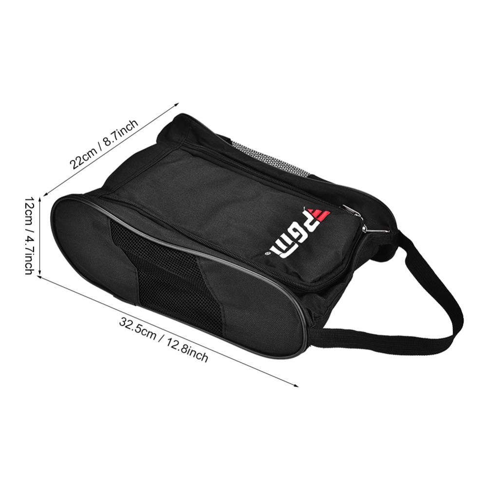 Bolsa para Zapatos de Golf, Transpirable Portátil Bolsa de Zapatos Deportivos Bolsa de Almacenamiento (Negro)