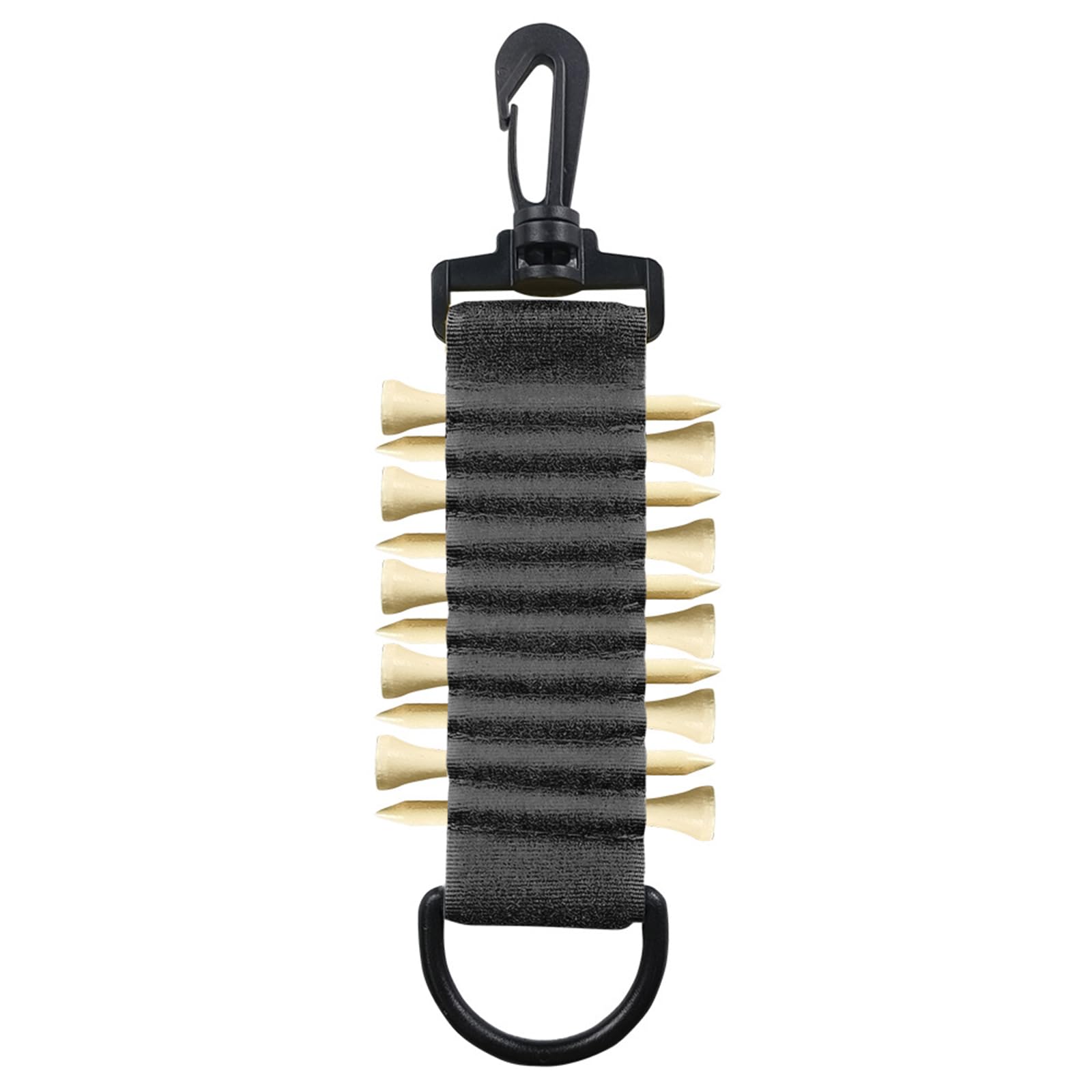 Support de tees de golf avec crochet porte-clés pour gants de golf autocollants, support de transport pour 10 tees de golf