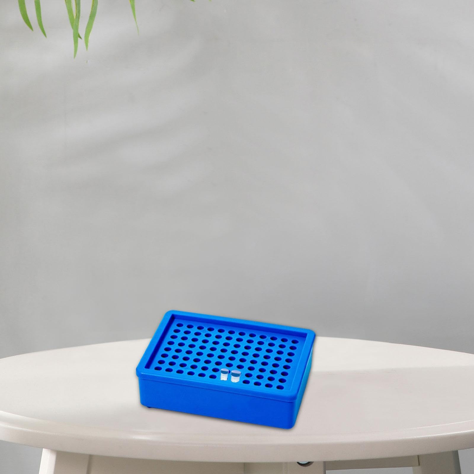 Milageto Centrifuge Tube Ice Box Laboratory Supplies Easy to Use Durability Portable Premium Storage Holder Low Temperature Pcr Holder, Rectangular 96 Hole