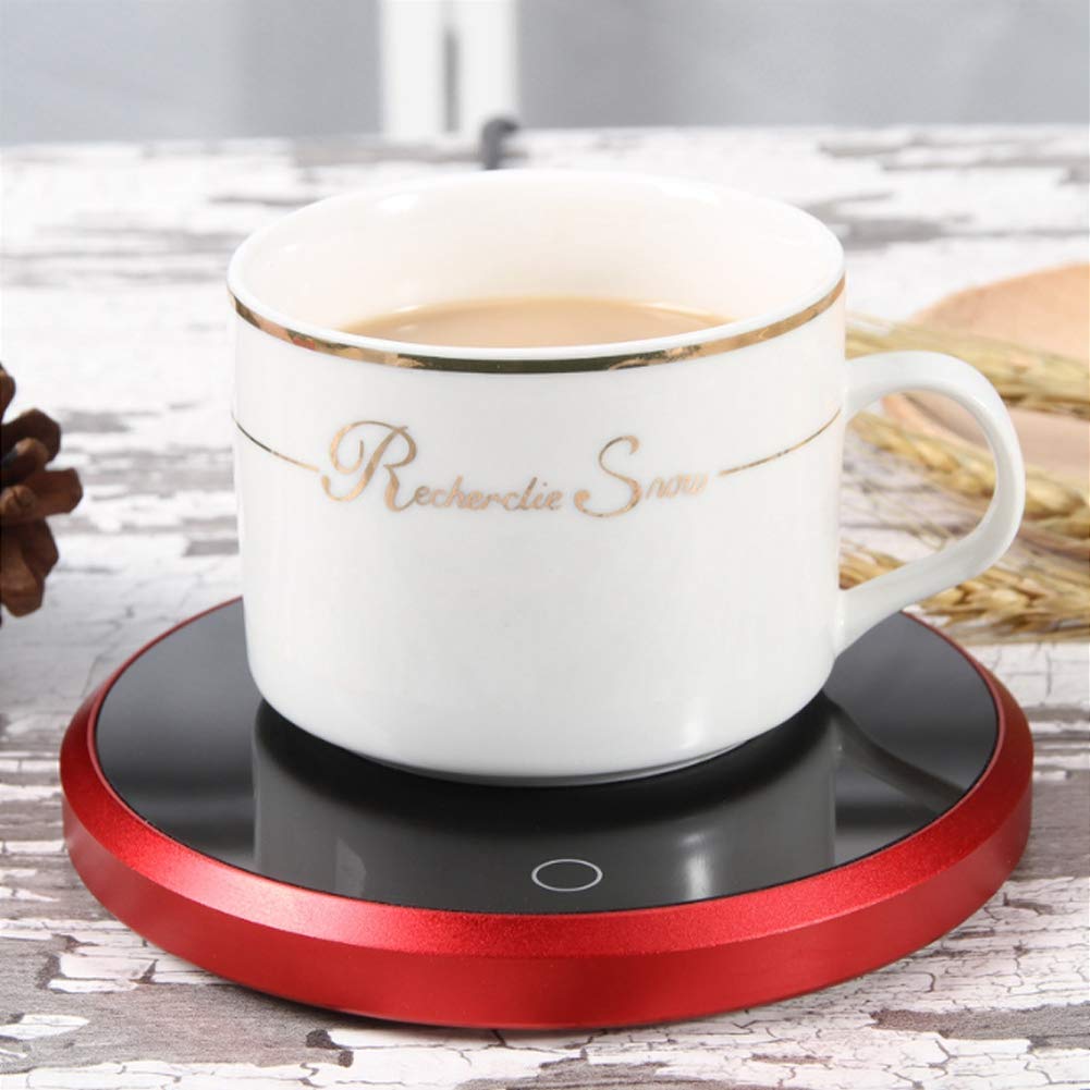 Esterilla de calefacción táctil para café, té, posavasos eléctricos, apagado automático para alimentos, restaurante, hogar y oficina (enchufe de EE. UU. 110V) 4