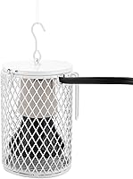 Vista 18 de 100W Ceramic Heat Lamp Bulb with Lampshade, Infrared Reptile Heat Emitter Heater Lamp Bulbs Hanging Hook Cage for Pet Brooder Coop Chicken Lizard