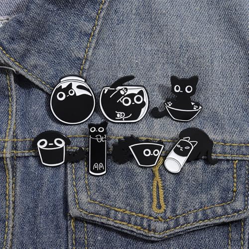 Image of Enamel Pin Set Creative Lovely Brooch Pins Enamel Lapel Pin Lettering Pins Lapel Badge