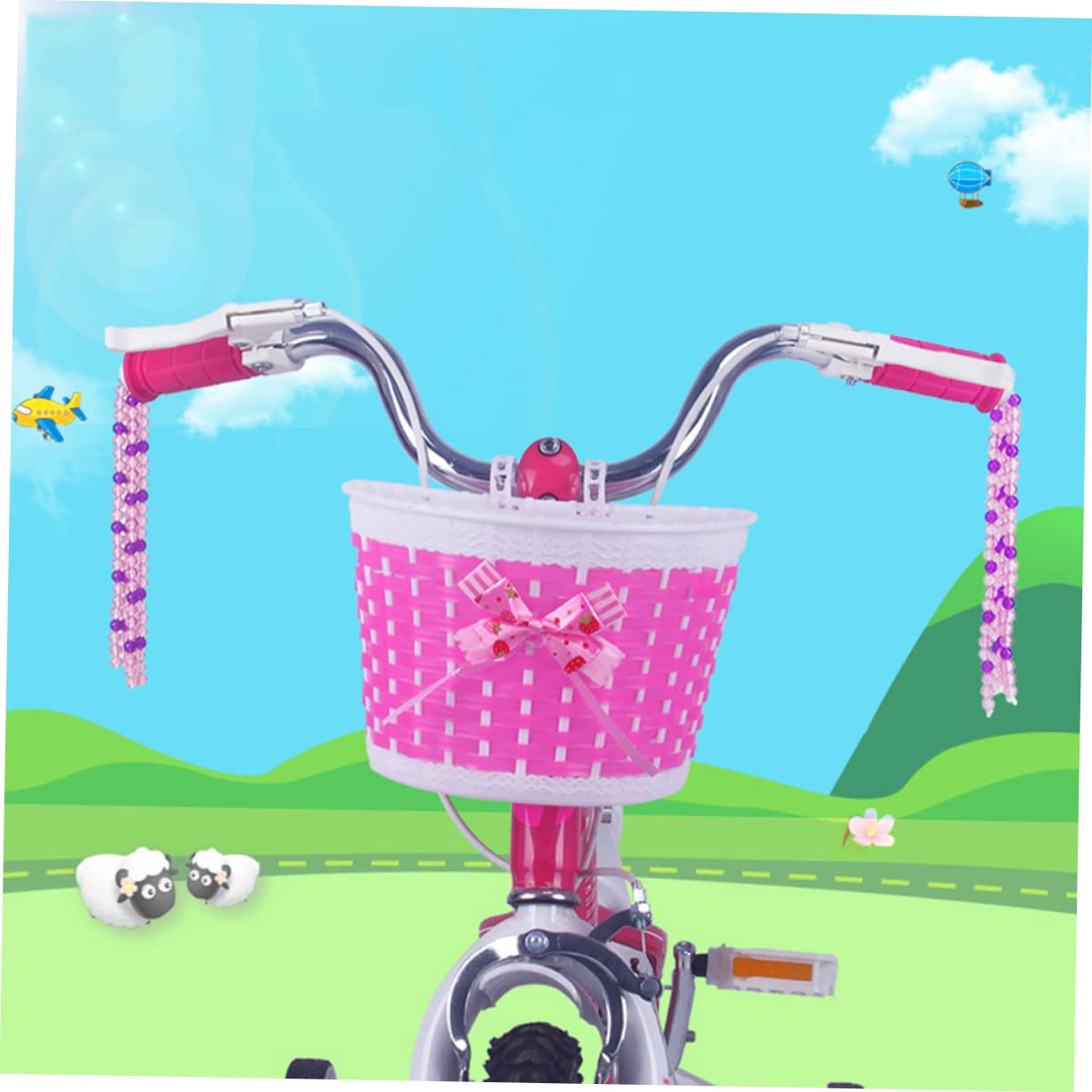 BESPORTBLE Fahrrad-Luftschlangen Für Kinder – Bunte Lenkerquasten, 29 Cm, Nylon, Für Fahrrad & Scooter