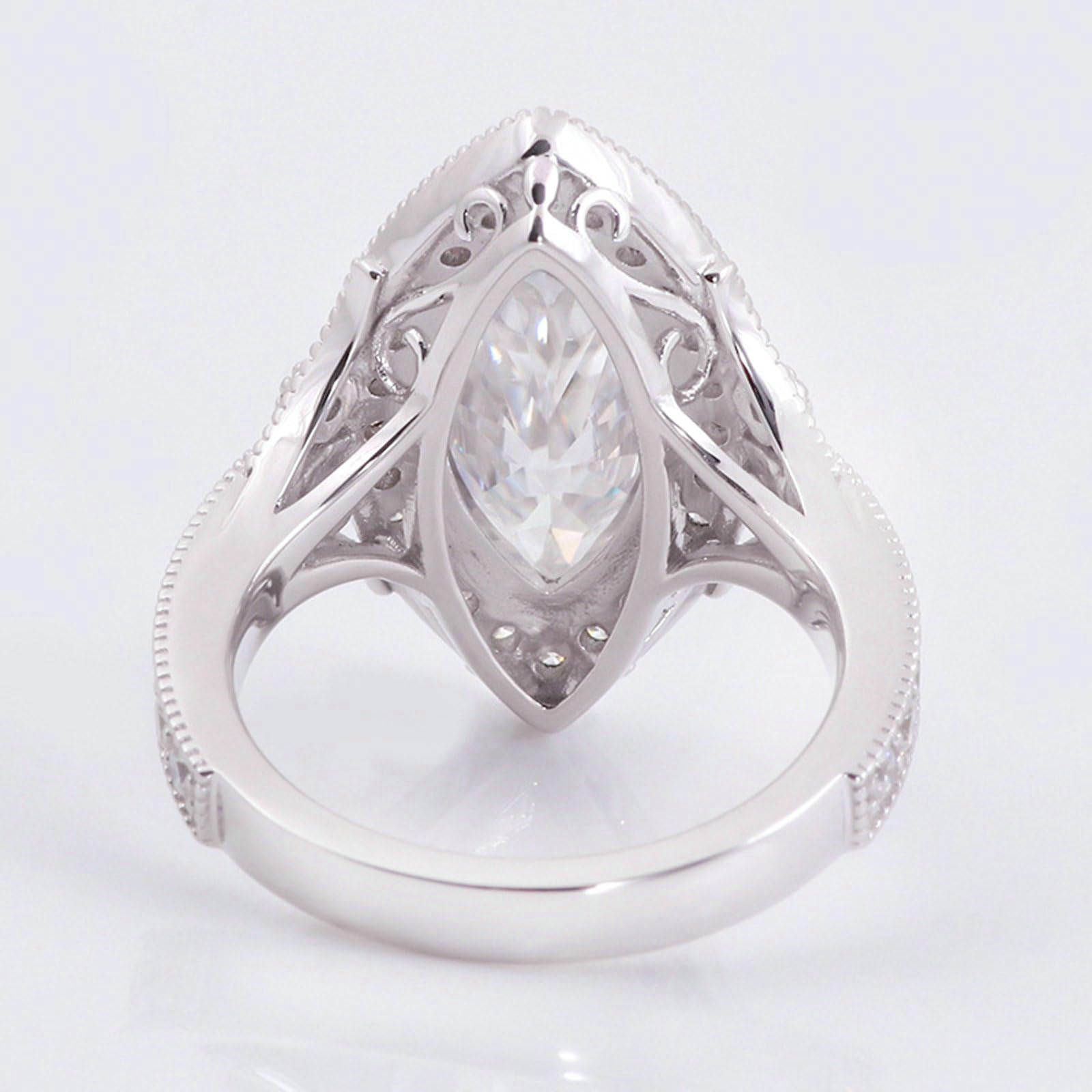 Beydodo Fedi nuziali 750 585 375 in vero oro da donna, con moissanite, anello di fidanzamento, senza nichel, misura 50-62, 62 (19.7), metallo prezioso Gemma, Moissanite
