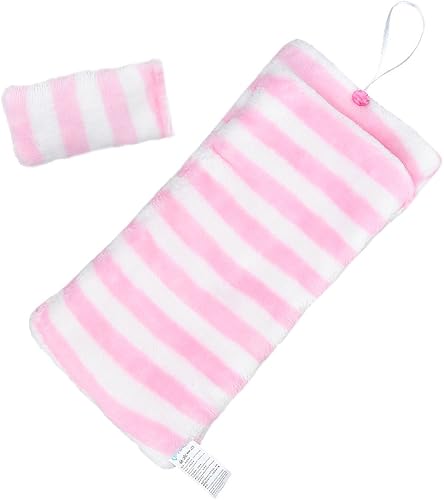 Miniatura 7 de E-TING Saco de dormir hecho a mano para muñeca de niña de 11.5 pulgadas, accesorios de dormitorio (corazón rosa)