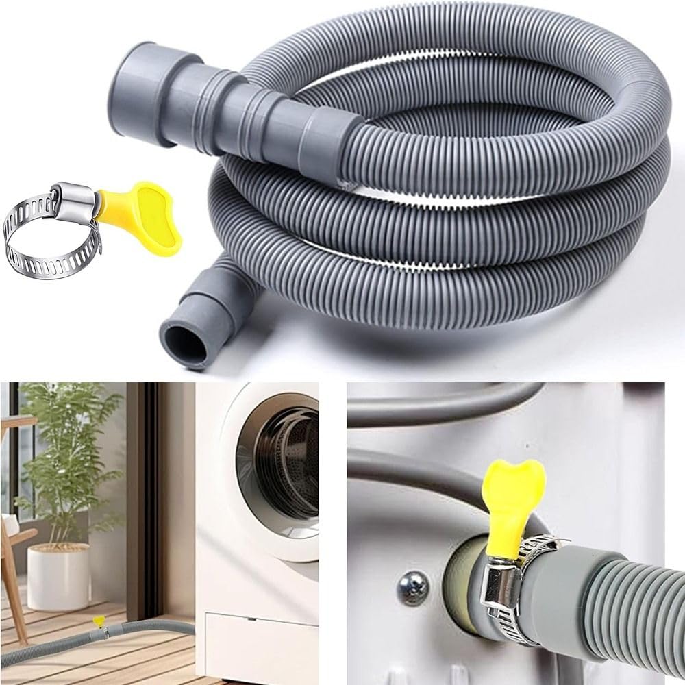 Manguera De Drenaje For Lavadora De 1m, 3m, 5m, Manguera De Drenaje Flexible EVA For Lavavajillas, Tubo De Extensión, Tubo De Descarga For Lavadora(5m)