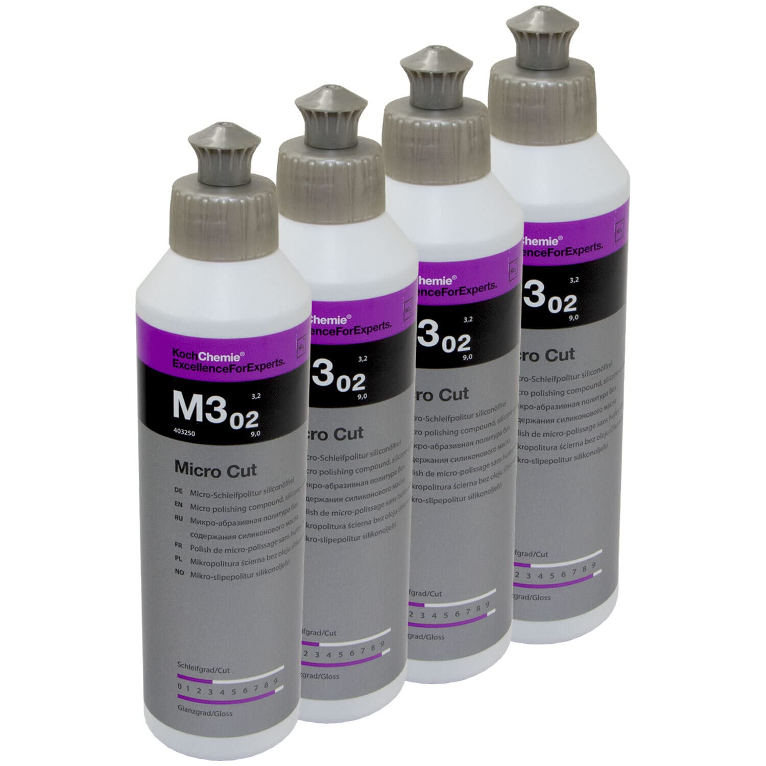 Micro abrasivo sin aceite de silicona Micro Cut & Finish M3.02 Koch Chemie 4 x 250 ml