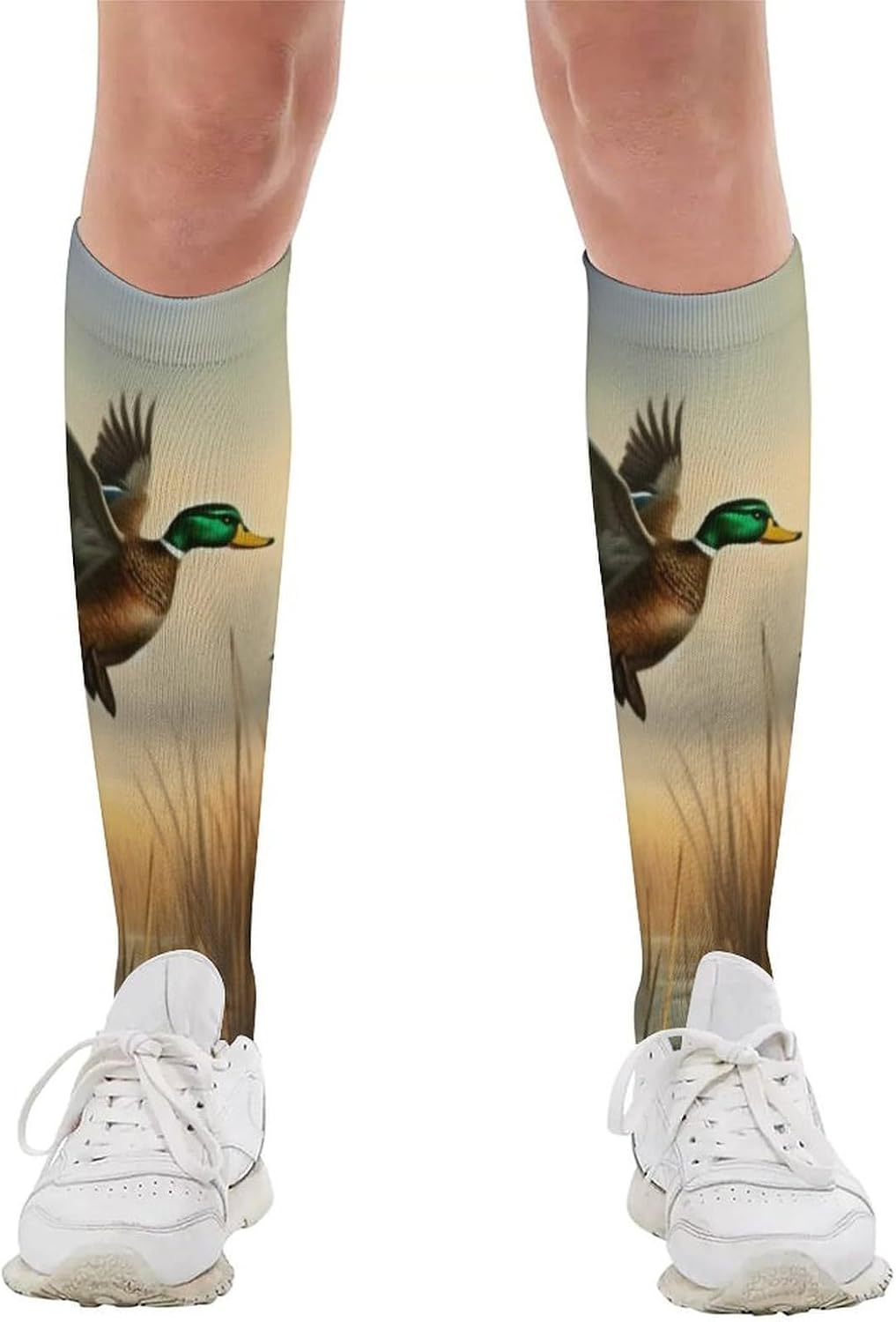 Hunting Flying Wild Knee High Soccer Socks Moisture Wicking