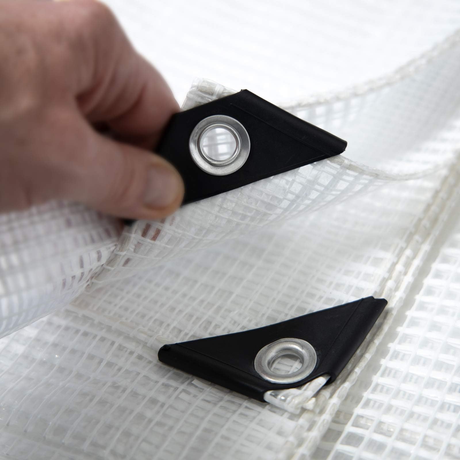 Bache Imperméable Etm® Avec Oeillet | Bache De Protection Extérieur & Intérieur | Bache étanche & Résistante à L'eau Et UV | Epaisse Densité 140g/m² | Blanche - Env. 1.5x6m