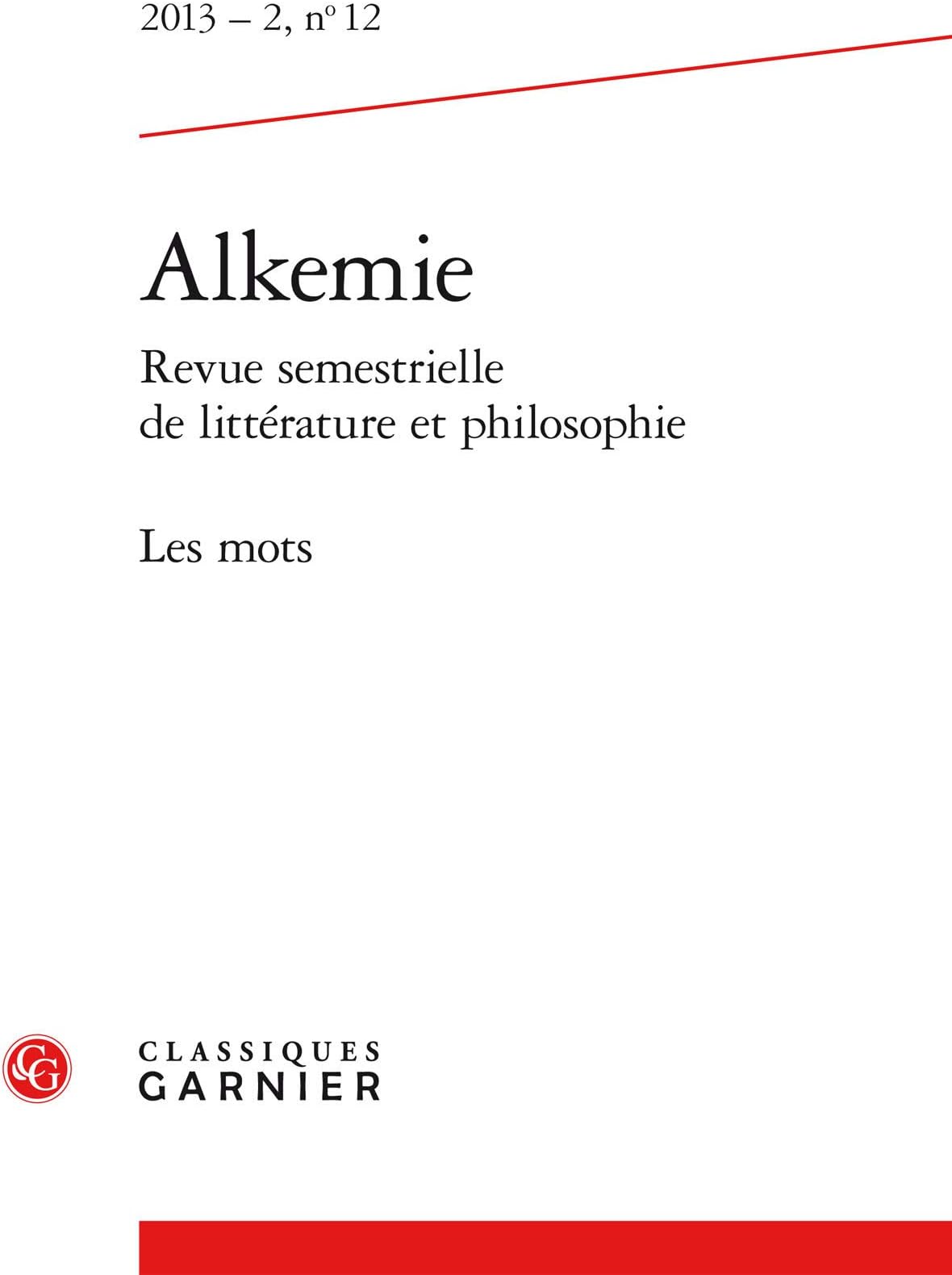 Alkemie: Les mots (2013) (2013 - 2, n° 12)