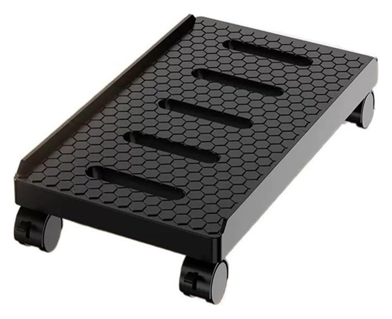 Soporte de Torre for PC con 4 Ruedas giratorias, Soporte de CPU for Suelo con Ruedas bloqueables Debajo del Escritorio for Oficina en casa (Negro)
