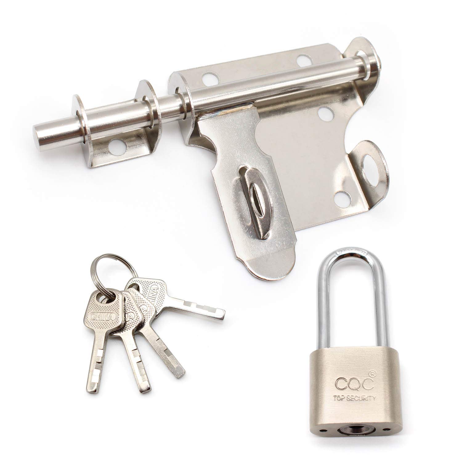 Buy LERANRX Sliding Bolt Gate Latch Set, Stainless Steel Door Barrel