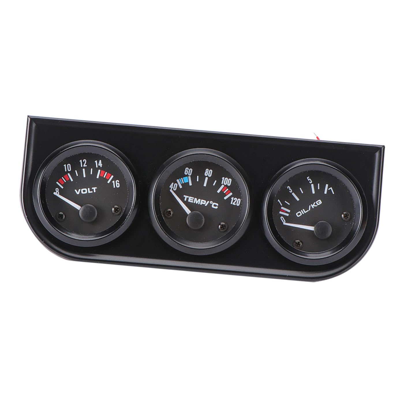 OUNONA 3-in-1 Car Gauge Kit 52mm Oil Water Pressure Sensors Easy to Read Display for Vehicles