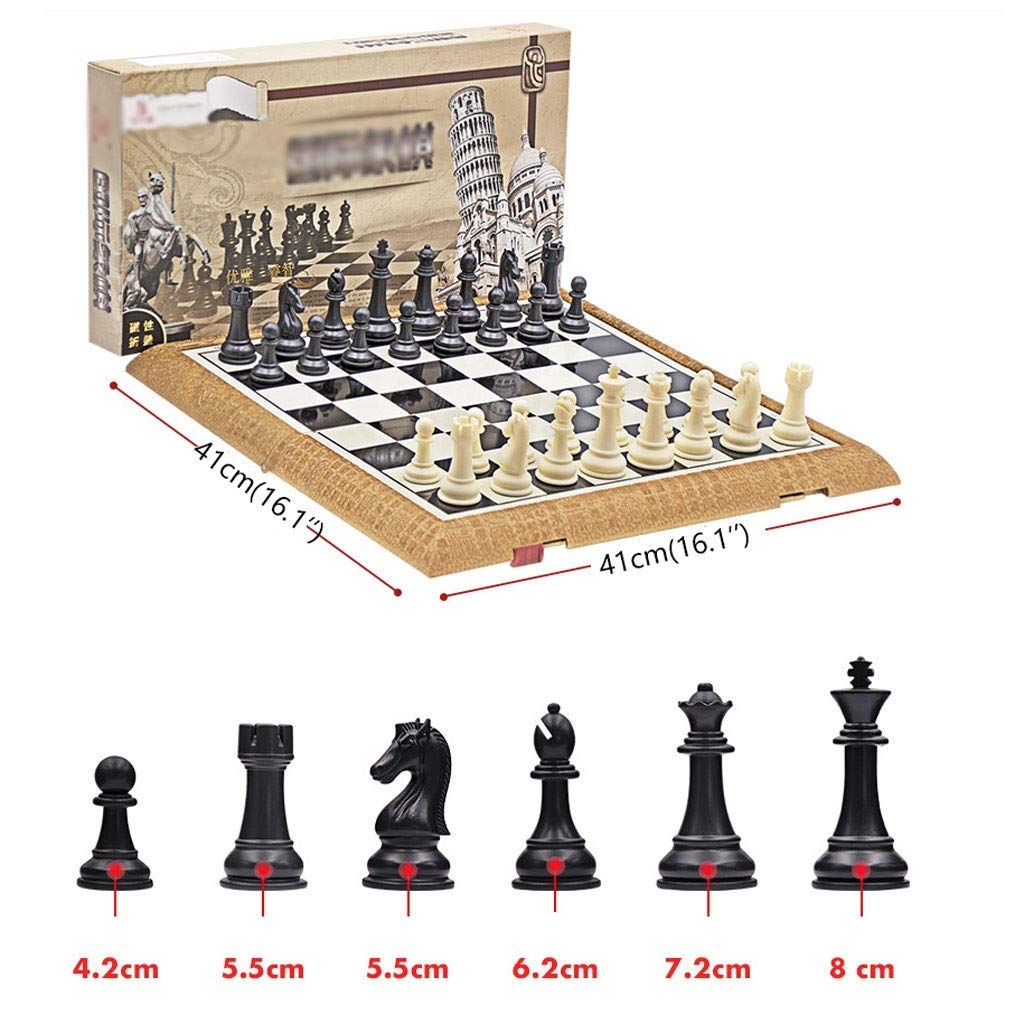 Scacchi Set di Scacchi in plastica Magnetica Pannello Pieghevole per Scacchiera Gioco di intrattenimento Professionale Scacchi Scacchiera Pieghevole Portatile Set di Scacchi