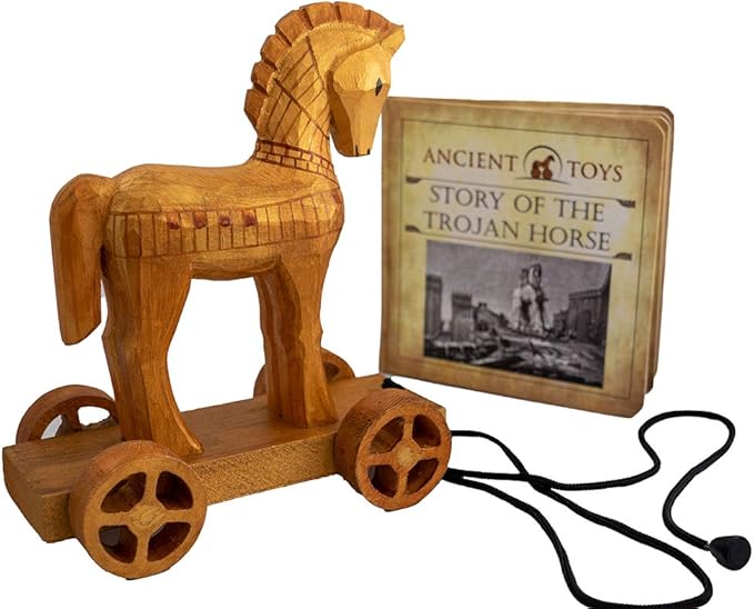 Christopher Nolan's Neuer Film verkauft ausverkäufige Kinos ohne einziges Trailer freigegeben 10 61+def9bRgL. AC SX679 Ancient Toys - Wooden Trojan Horse Pull Toy with Hardcover Book! Teach Children About History Through Interactive Play