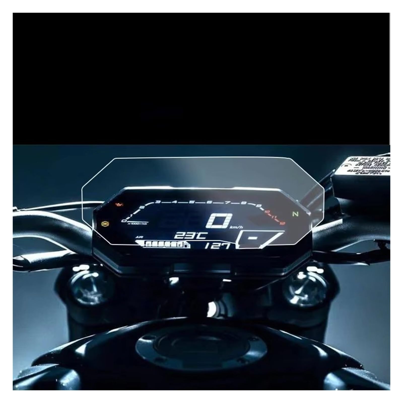 Xdworuw for MT07 for FZ07 for MT for FZ 07 2021 - Motorcycle Scratch Cluster Screen Dashboard Protection Instrument Film Car Exterior Handle(1 Pieces)