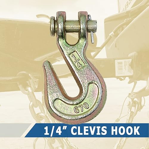 Miniatura 6 de Boxer Gancho de agarre de horquilla forjado de  pulgadas de grado 70, 14,400 libras de resistencia a la rotura, para ganchos de cadena para