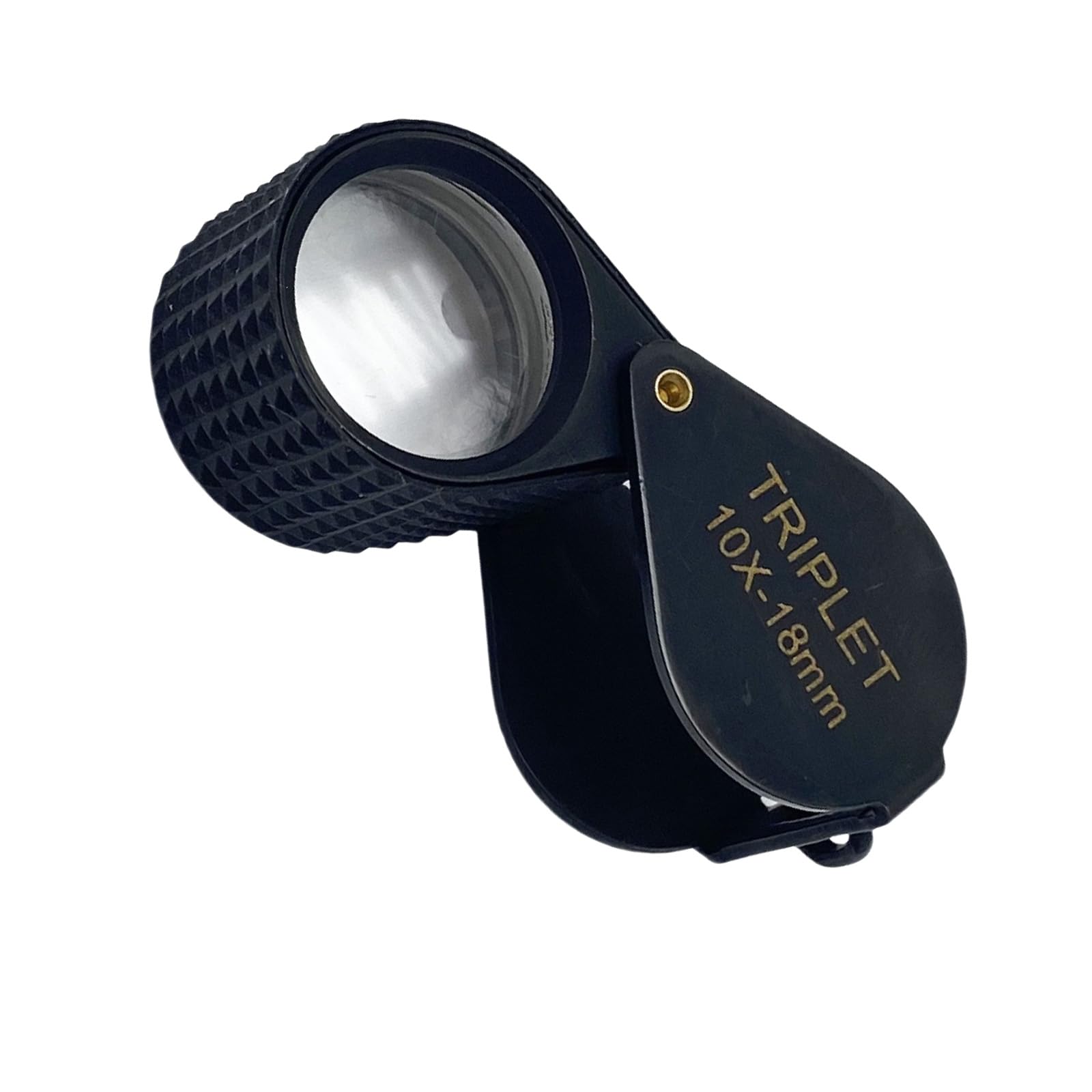 Foldable 10X Magnifier Lens Handheld Eye Loupe for Stamps Coin Inspection Reading Portable Glass Optical Lens