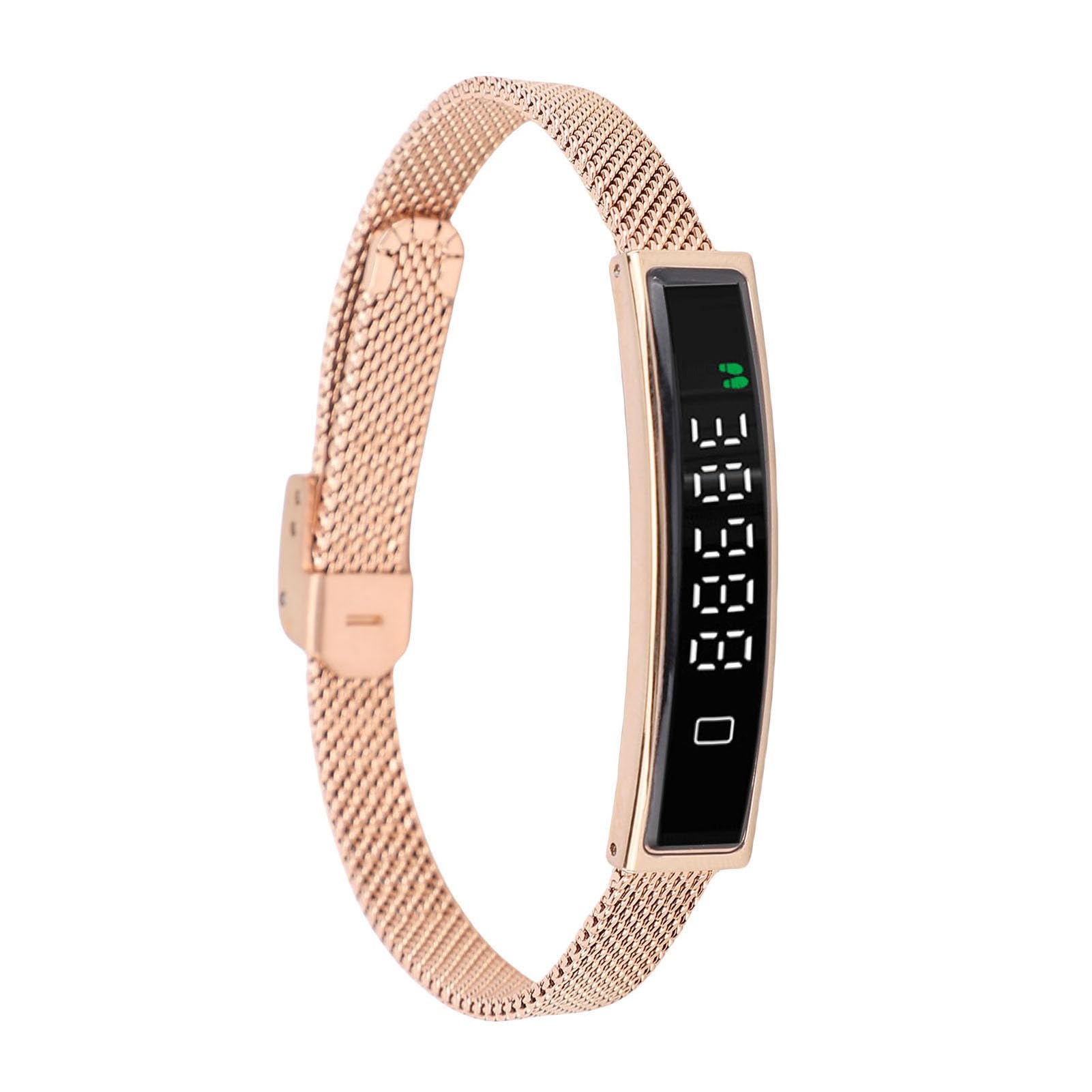 VBESTLIFE Pulsera Inteligente, Rastreador de Fitness con Bluetooth 5.3 para Android iOS, Pulsera de Salud a Prueba de Agua con Aplicación para Nadar en Ciclismo (Gold)
