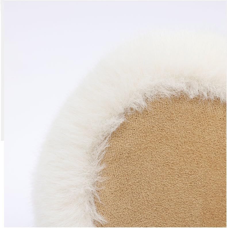 Image of Alexvyan Foldable Beige Dual Color Winter Ear Muffs Ear Warmers for Girls Boys Warm Earmuffs Soft Fur Cold Protection Earband Ear Protection Winter Women & Men - Outdoor Running Cycling Bike