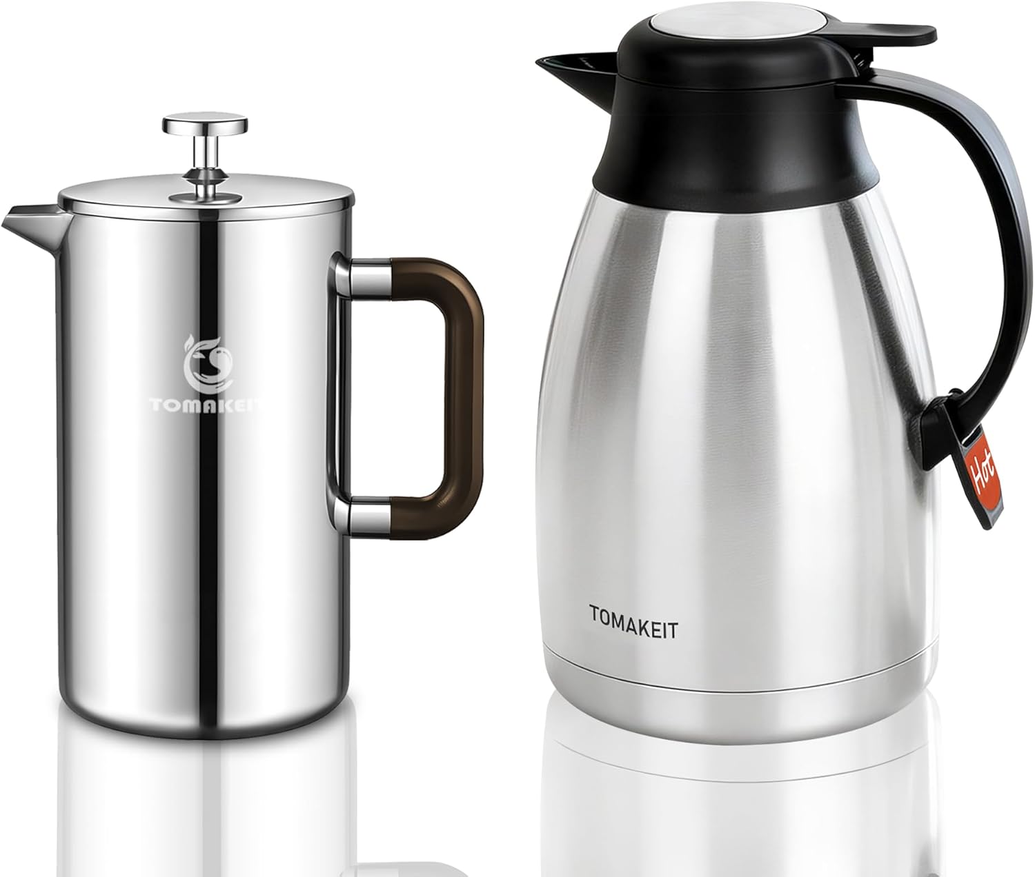 2L/68 Oz Thermal Coffee Carafe &1L/34 Oz French Press Coffee Maker