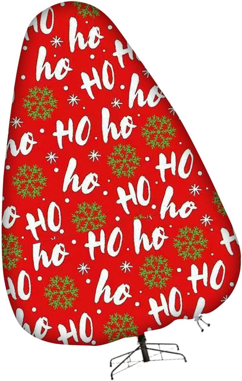 Printed Uprights Design Oxford Fabric Christmas Tree Storage Bag Highly Robust Spacious for Holiday Decor Protections Christmas Bag Handles