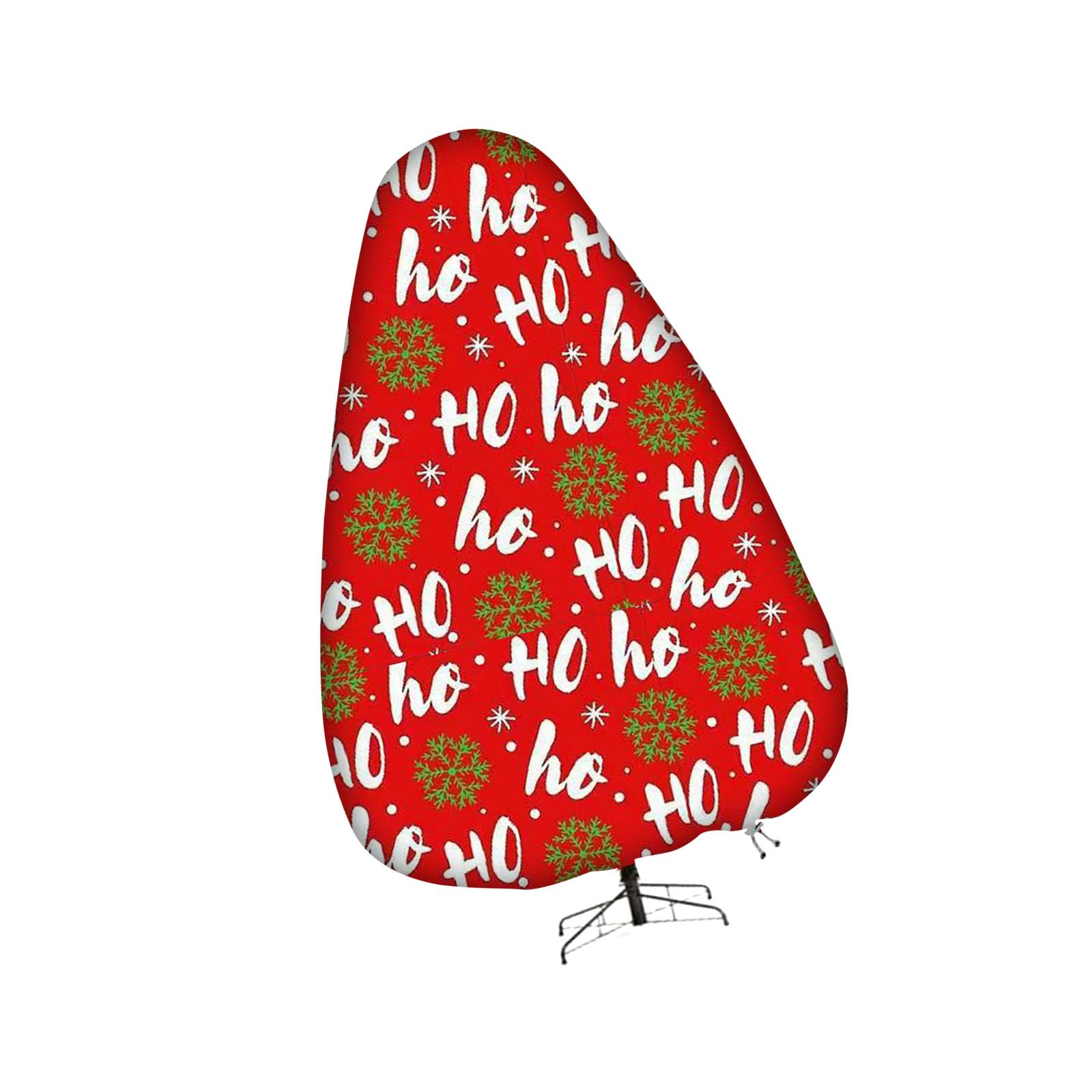 Reinforced Handle Uprights Printed Christmas Tree Storage Bag Oxford Fabric Waterproof Spacious for Easy Transport Tear Resistant Bag