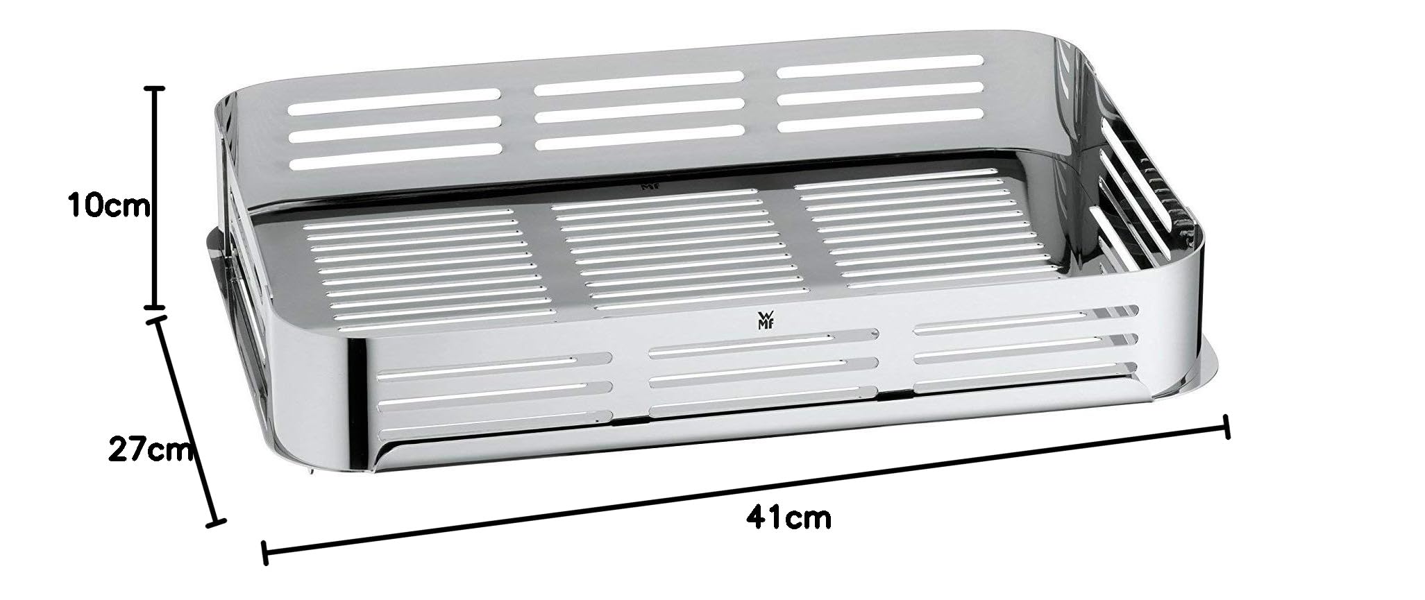 WMF Vitalis Aroma - Pentola a vapore, a induzione, 41 x 27 x 10 cm, teglia da 6,5 l, pinza da servizio, coperchio in vetro, bordo in silicone, termometro, casseruola in acciaio inox Cromargan non