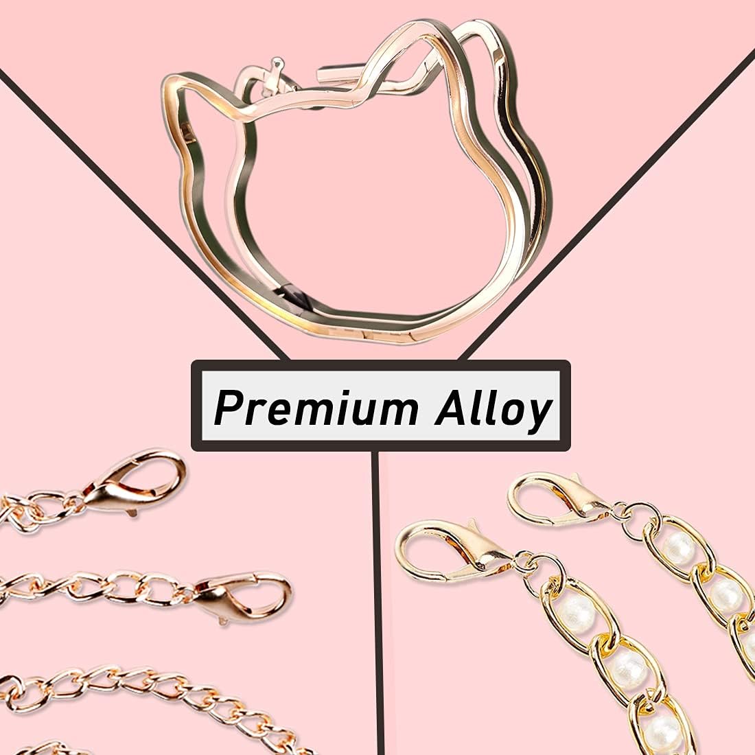 MUFUN Metal Frame Resin Clutch Craft Accessories Alloy Frames Chain for DIY Handmade Bag Purse Resin Clutch, Anti-Rust, and Durable, with 26 pcs Tools, Without Silicone Mold (Pack of 2)