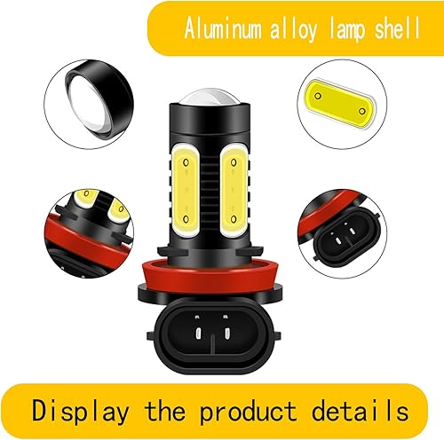 Miniatura 3 de 2 luces LED antiniebla delanteras 9005 para automóvil, bombilla de alto brillo de 6000 K, disipación de calor eficiente, reemplazo original de