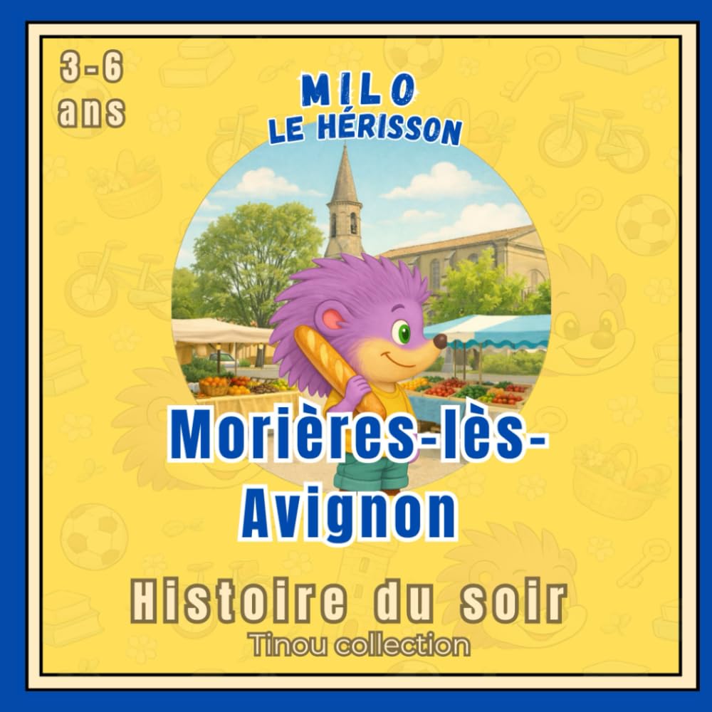 Milo le hérisson : Balade à Morières-lès-Avignon: Une histoire du soir douce et apaisante pour les enfants de 3 à 6 ans, à la découverte d’un village et de la vie quotidienne