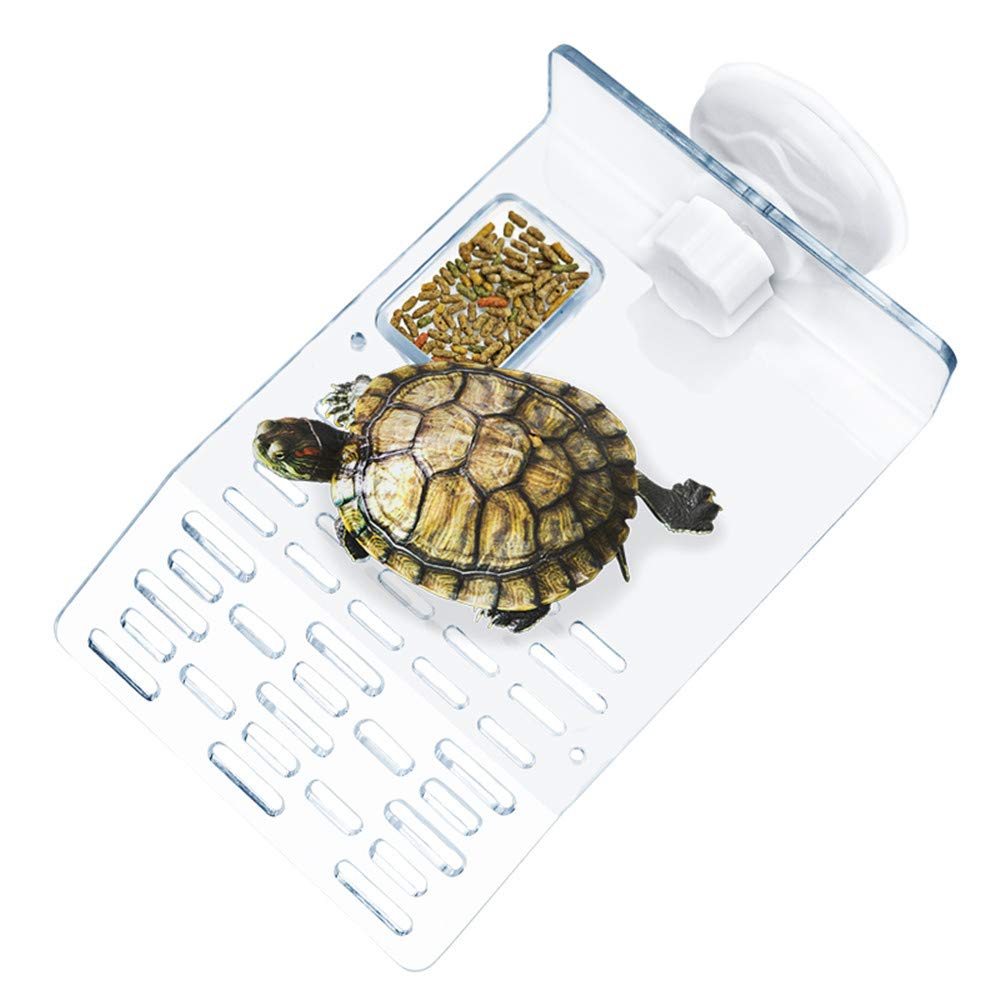 Juliyeh NA 1Pcs Turtle Platform Acrylic Clear Aquarium Tank Reptile Turtle Basking Terrace Floating Island Platform Dock Decor Aquarium Tools S