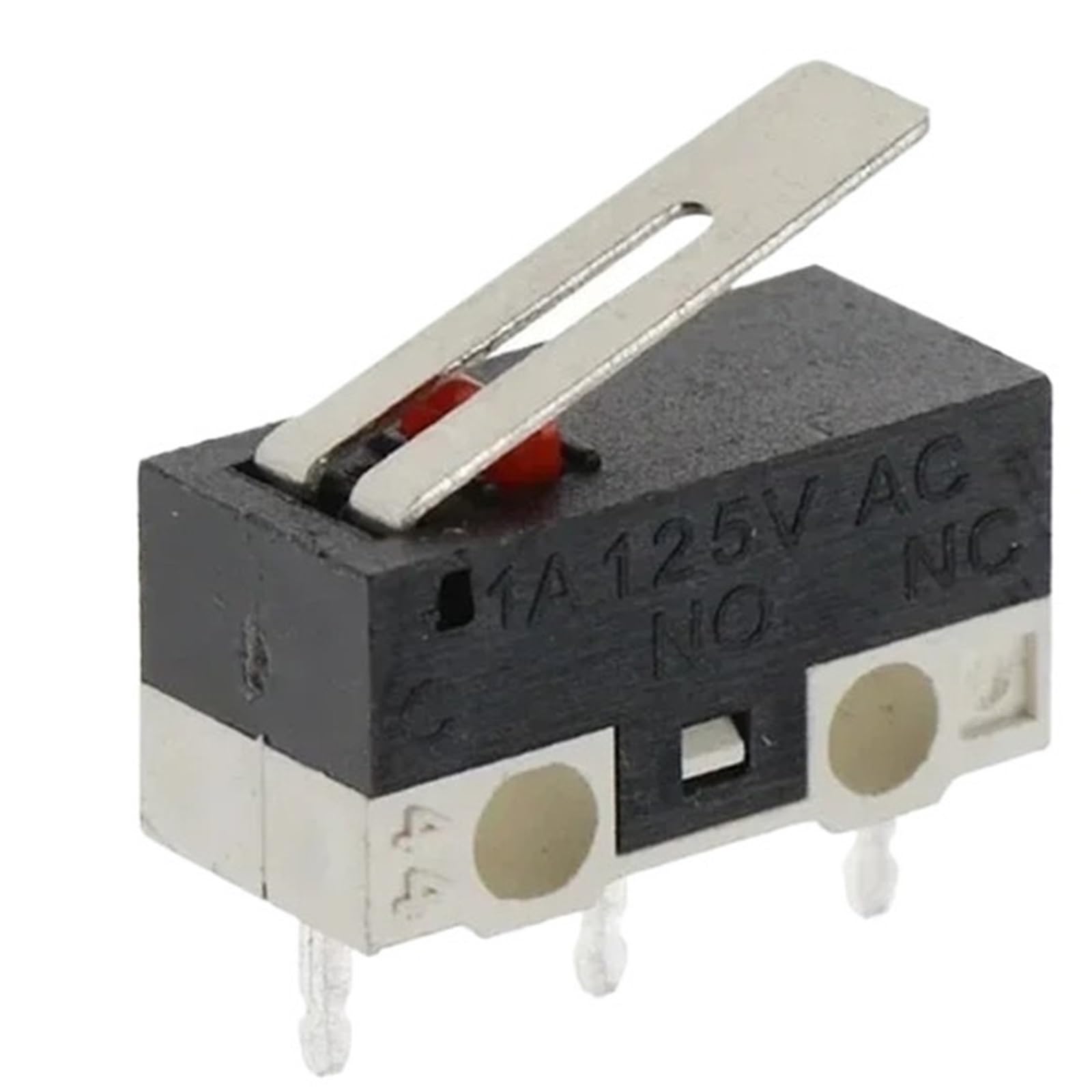 20PCS 3Pins 1A 125V Terminali interruttore di finecorsa SPDT Leva ad a rulli Azione rapida Interruttori del mouse C NO NC PCB(HANDLE 1A 125V,20PCS)