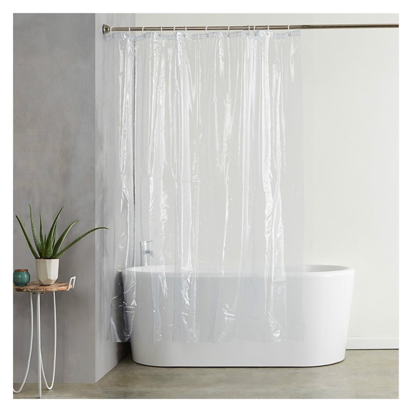 PIGENEQW Shower Liner Cloth Waterproof Plastic Clear Shower Curtain Waterproof Bathroom Products Home Merchandies(180x200cm)