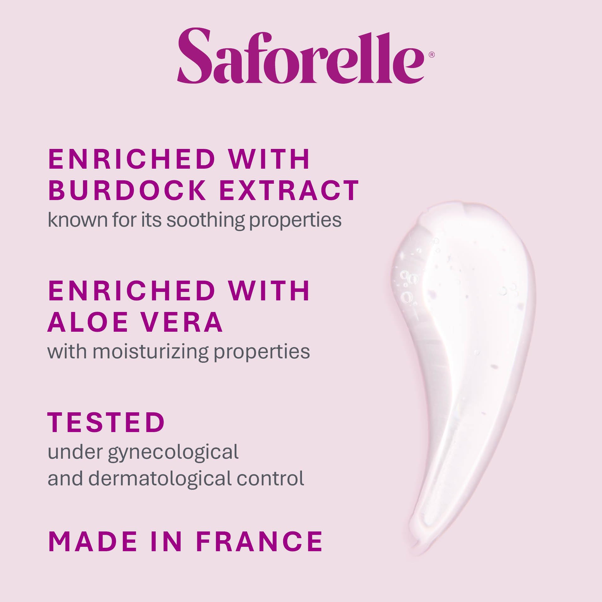 Saforelle Intensive Moisturizing Cleansing Care - 8.45 fl oz - Feminine Wash with Burdock Extract for Soothing Daily Cleansing