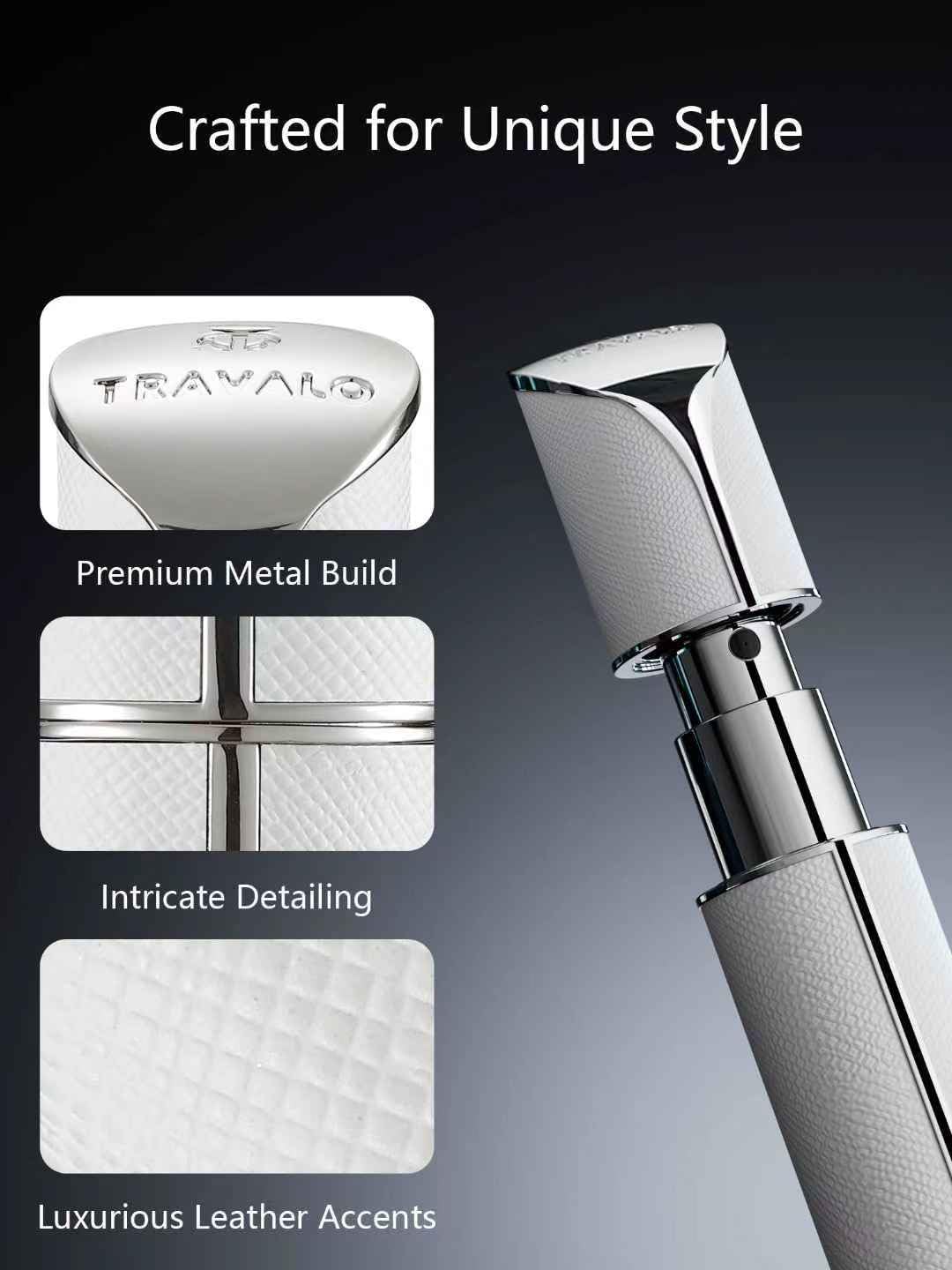 Travalo AQUA Refillable Perfume Atomizer, 5ml Travel Perfume Bottle with Easy Bottom Refill, Leak-Proof Mini Cologne Sprayer, TSA-Approved Pocket Fragrance Spray for Women & Men,1 Piece (White)